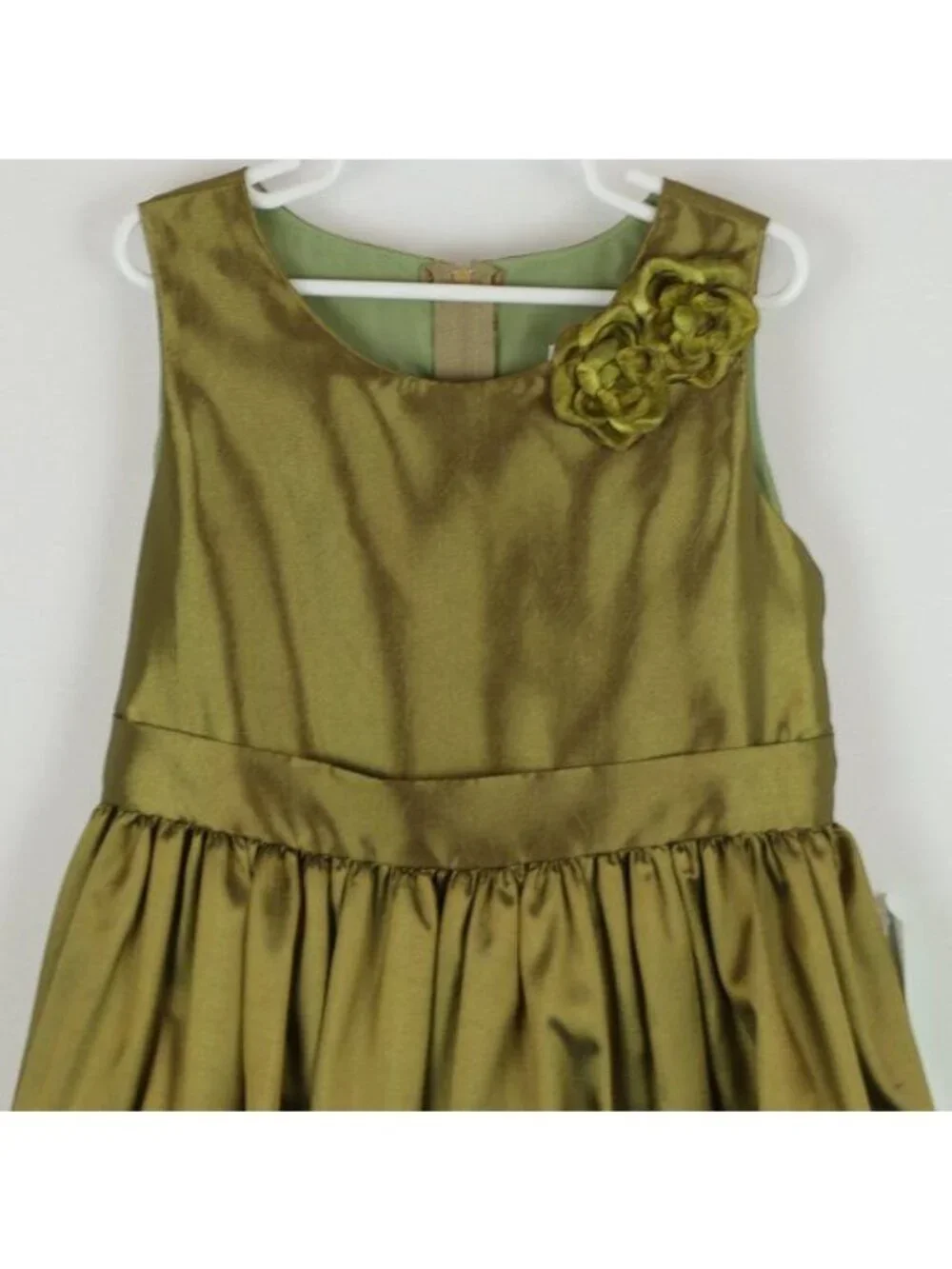 Sophia Young Design Limited Girls Size 8 Green Embellished Sleeveless Dress NWT